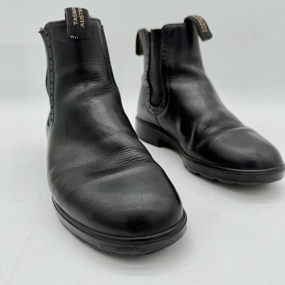 Blundstone Classic Black Leather Pull-On Chelsea Boots Women's Size 7 - Picture 3 of 7